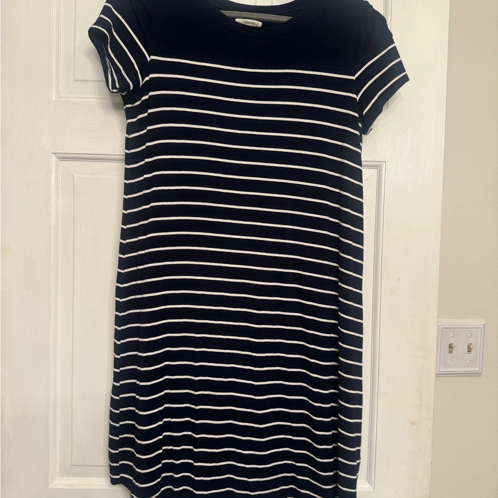 Maurices Navy and White tshirt Mini Dress